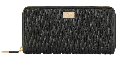 Coach Zipped Continental Wallet, &pound;75, Accessories, Black, Leather, Front view